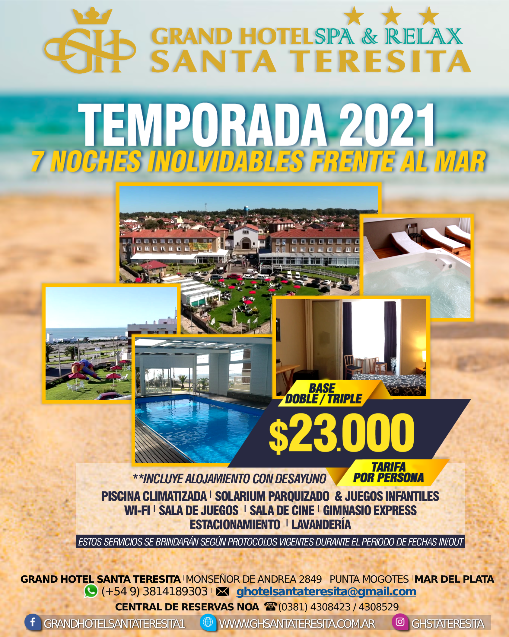 Gran hotel santa teresita - Hotel en mar del plata- Argentina